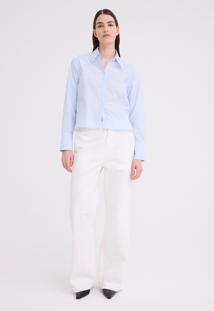 Jac + Jack Elio Cotton Shirt - Dash Blue Stripe